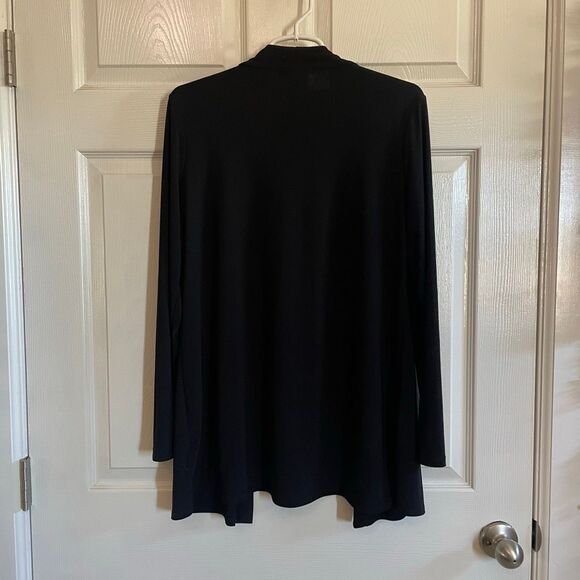 Boutique Medium Black Cardigan Long Sleeve Long Line - Picture 6 of 6